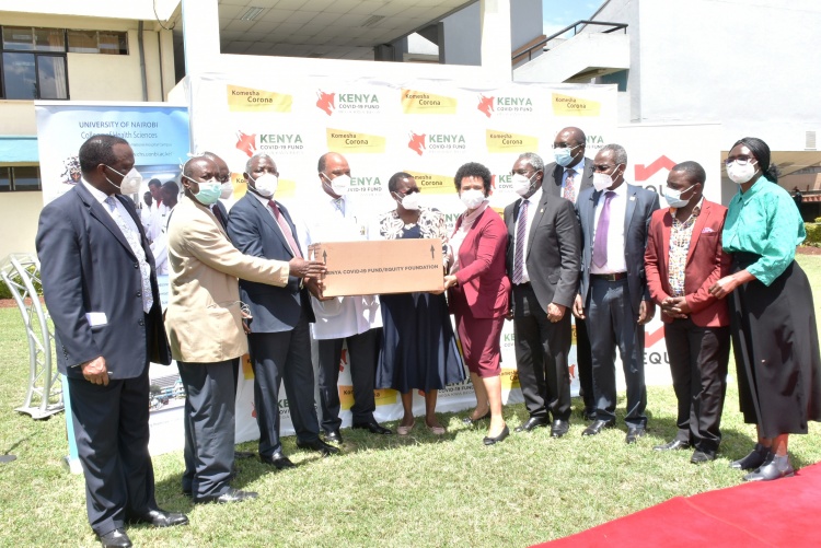 Donation of personal protective equipment to the College of Health Sciences.