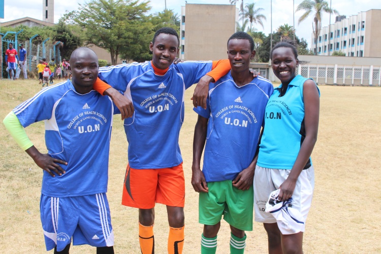 College of Health Sciences students during a sports day.