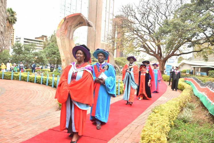 The procession line up