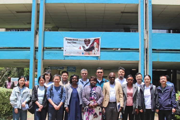 Dr. Francis Wanyama, Prof. Eunice Cheserem and Dr. Callen Onyambu with the delegation from  Edan, Gates Foundation and Shenzhen University.