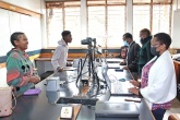 Taking Biometric Information of New Students.