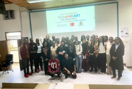 Global heart alumni and volunteers with FHS medical students after the session.